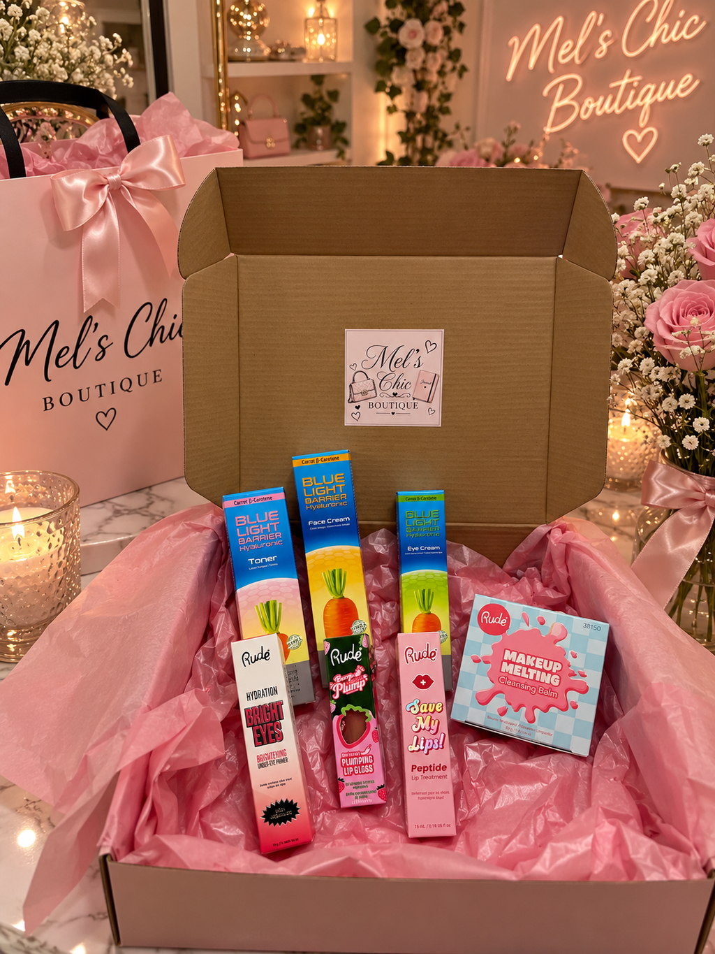 Mel’s Blue Light Beauty Collection