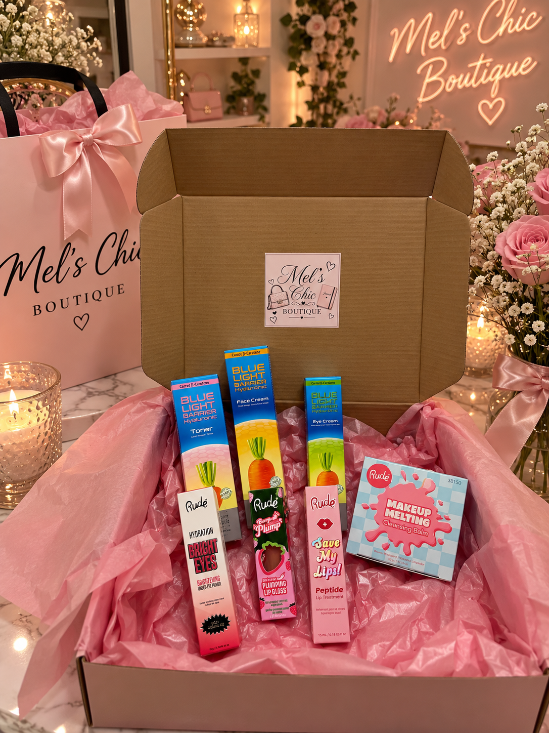 Mel’s Blue Light Beauty Collection