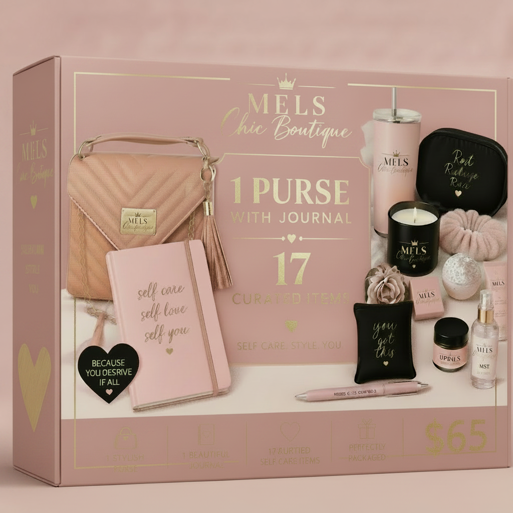 Mels Chic Boutique Purse Gift Set - Light Blush Pink