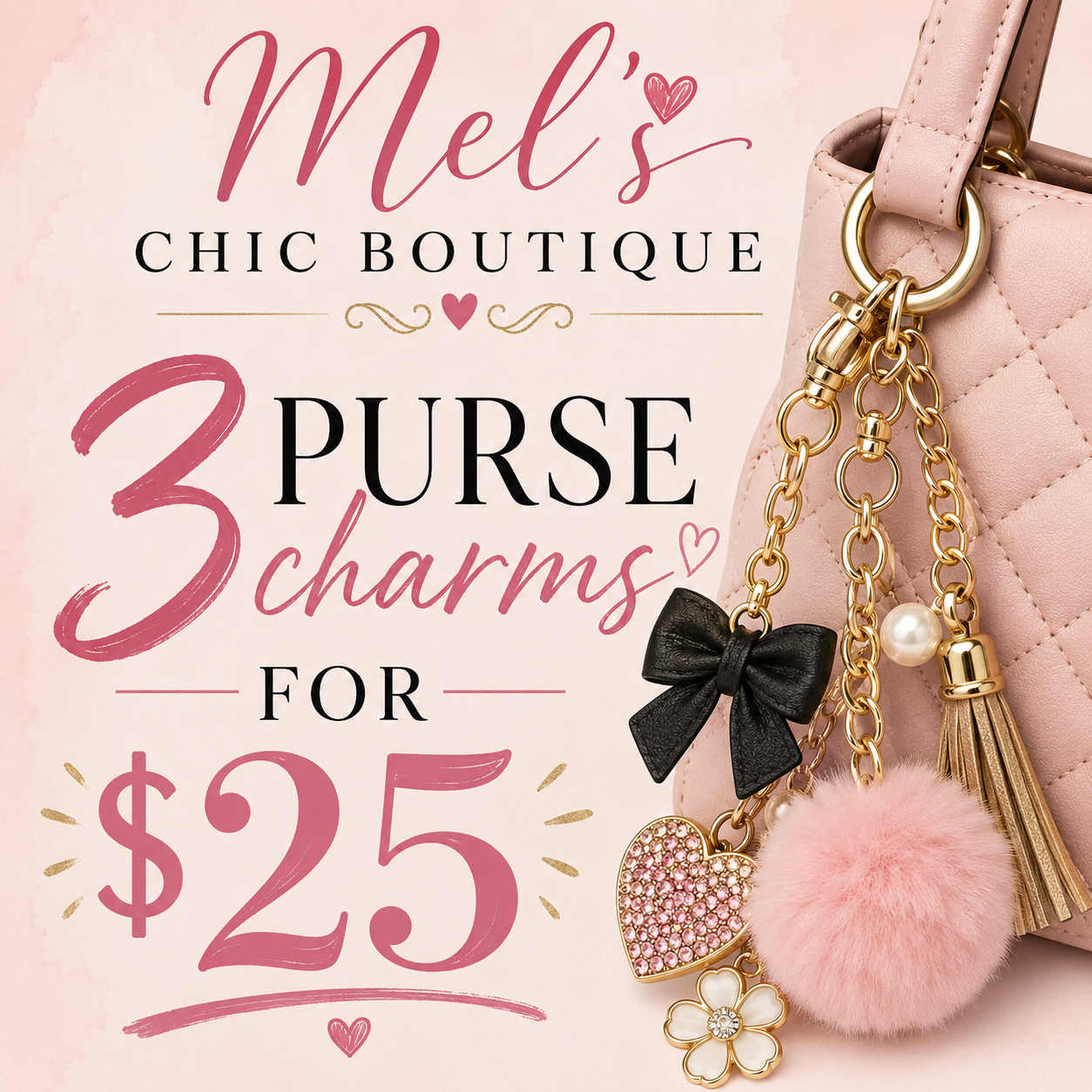 3 Purse Charms Bundle